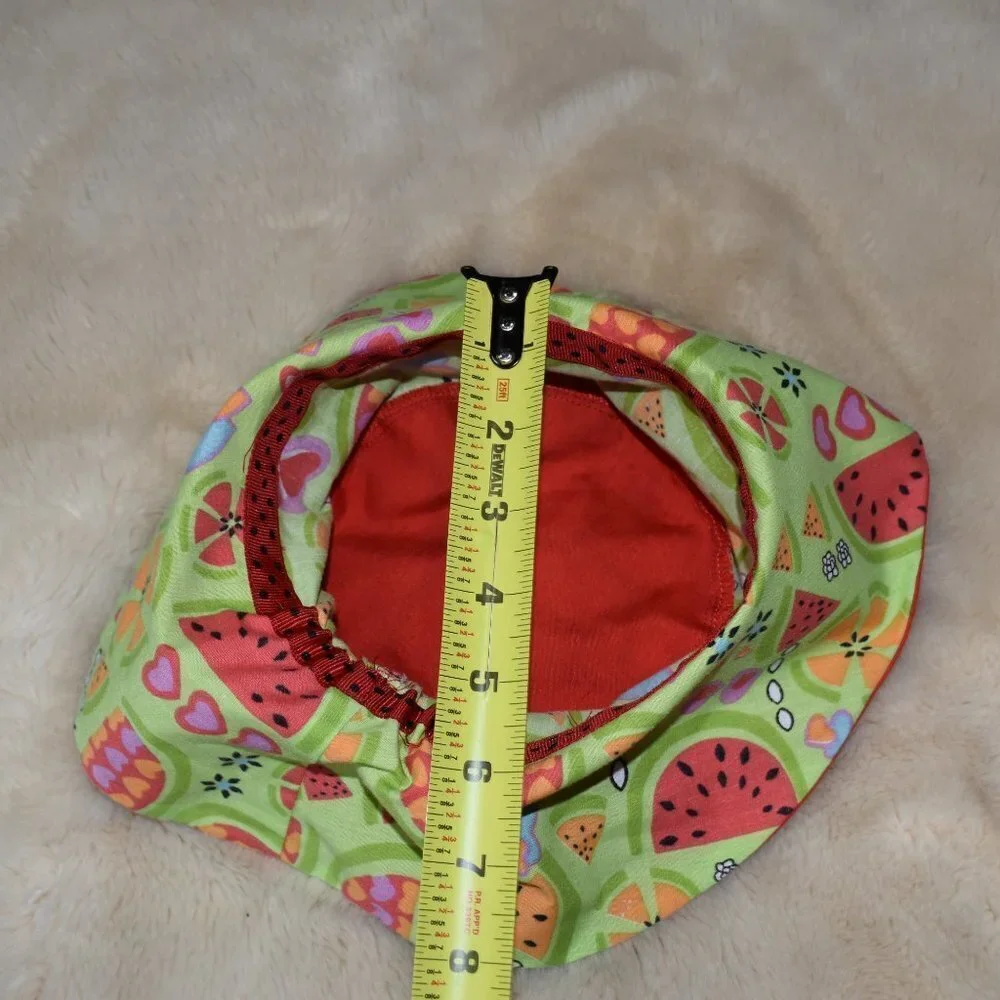 Girls Sun Beach Bucket Hat Green Red